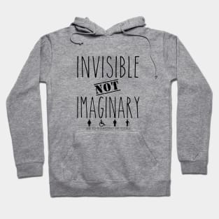 Disabiity awaremess: Invisible not imaginary! Hoodie
